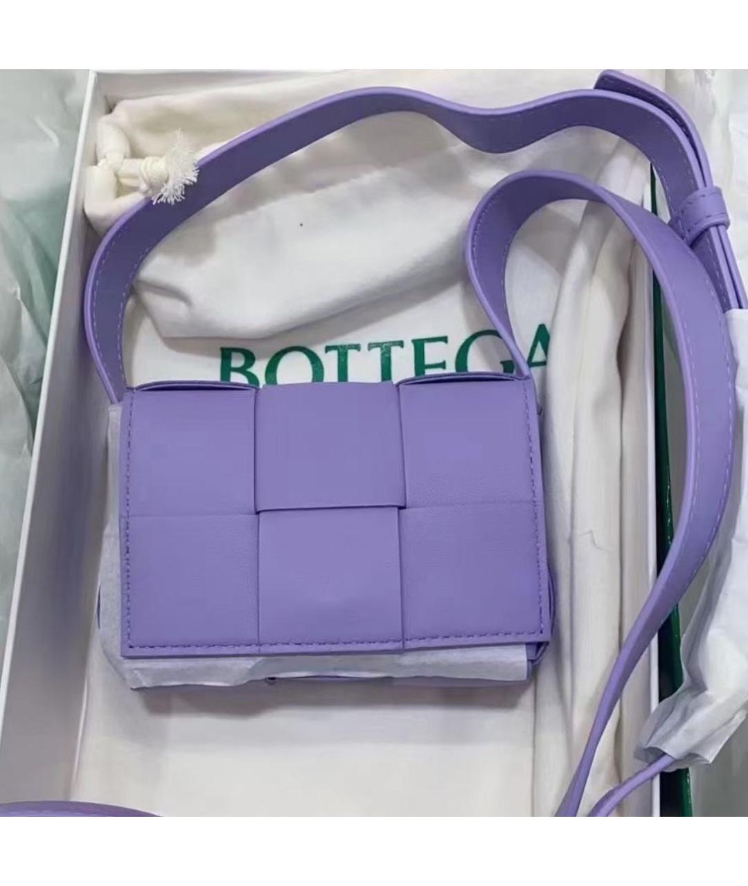 BOTTEGA VENETA Фиолетовая кожаная сумка через плечо, фото 2