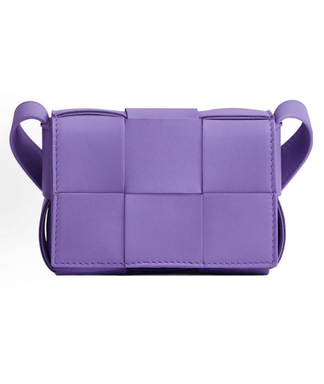 BOTTEGA VENETA Фиолетовая кожаная сумка через плечо, фото 1