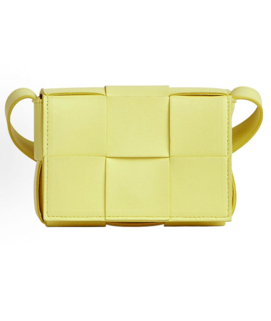 BOTTEGA VENETA Желтая кожаная сумка через плечо, фото 1