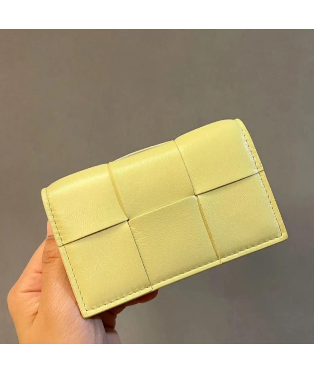 BOTTEGA VENETA Желтая кожаная сумка через плечо, фото 3