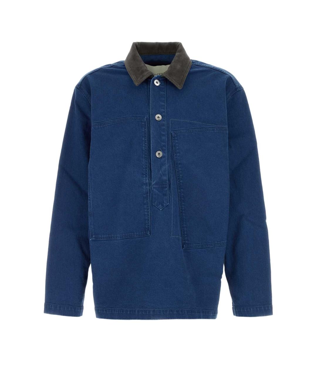 J.W.ANDERSON Синяя хлопковая кэжуал рубашка, фото 1