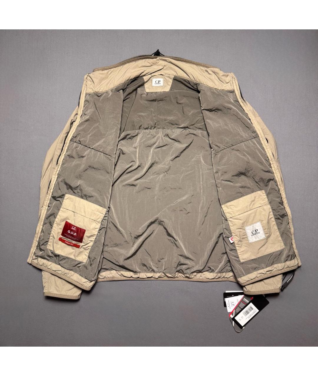 CP COMPANY Бежевая полиэстеровая куртка, фото 3