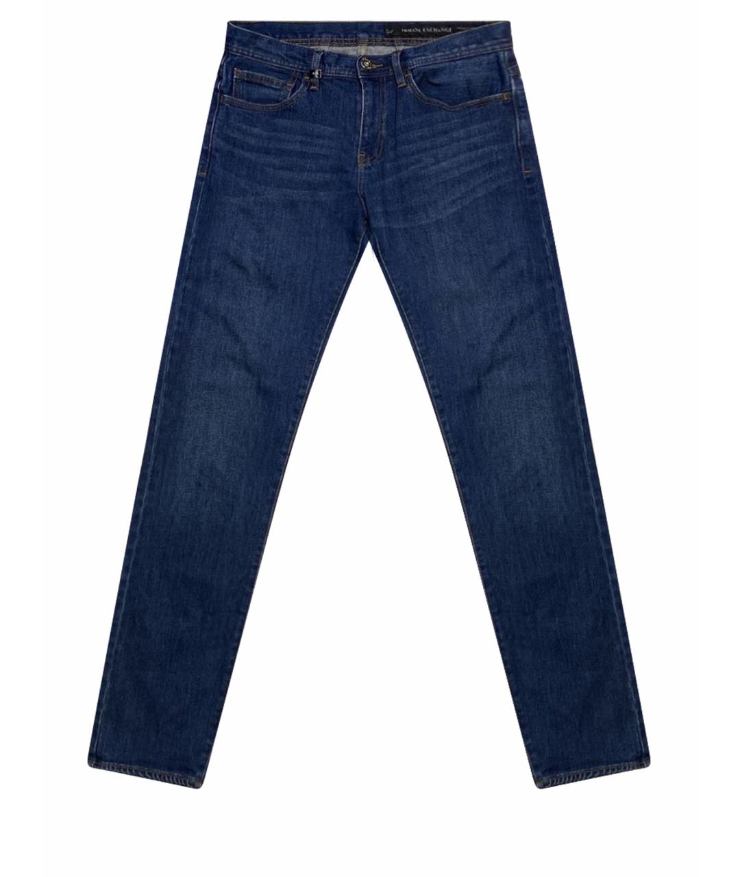 ARMANI EXCHANGE Синие хлопковые прямые джинсы, фото 1