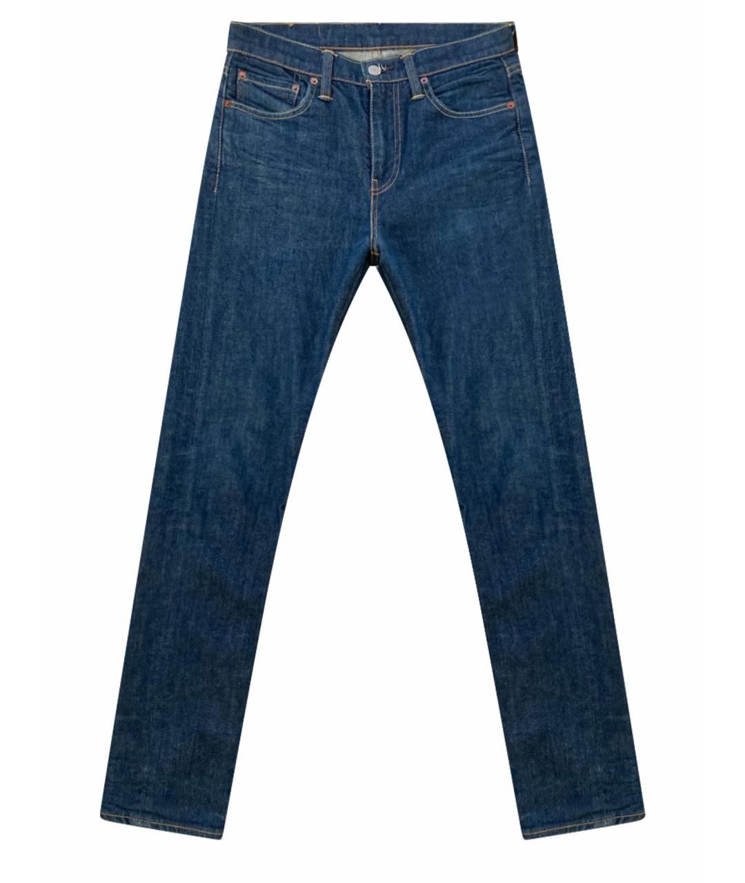 LEVI'S Темно-синие хлопковые джинсы слим, фото 1