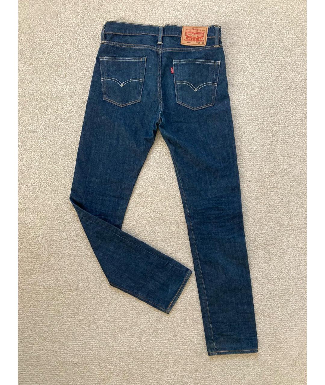 LEVI'S Темно-синие хлопковые джинсы слим, фото 2