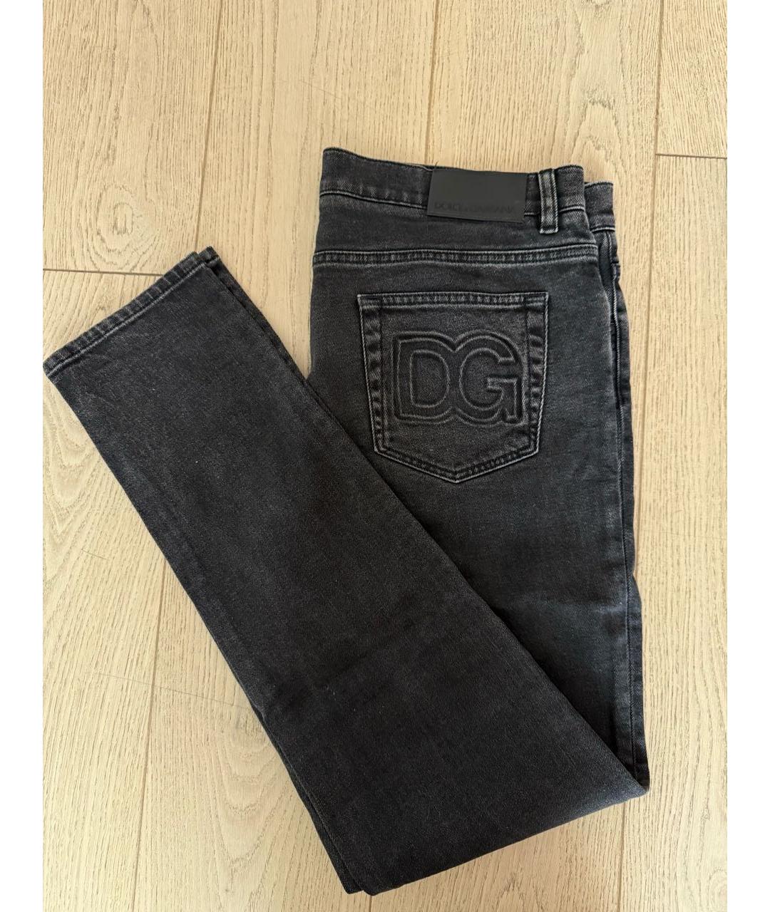 DOLCE&GABBANA Черные хлопковые джинсы скинни, фото 5