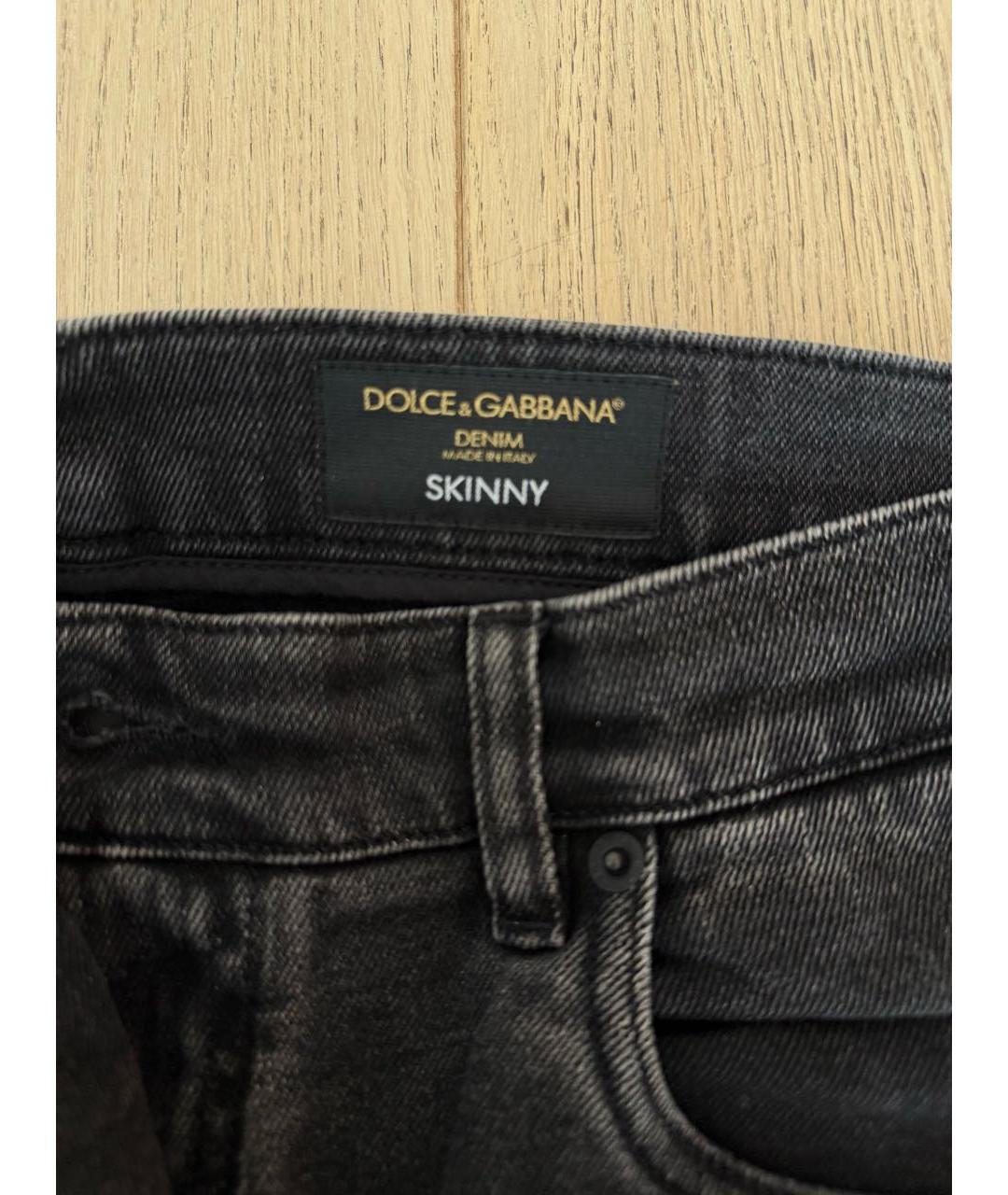 DOLCE&GABBANA Черные хлопковые джинсы скинни, фото 7