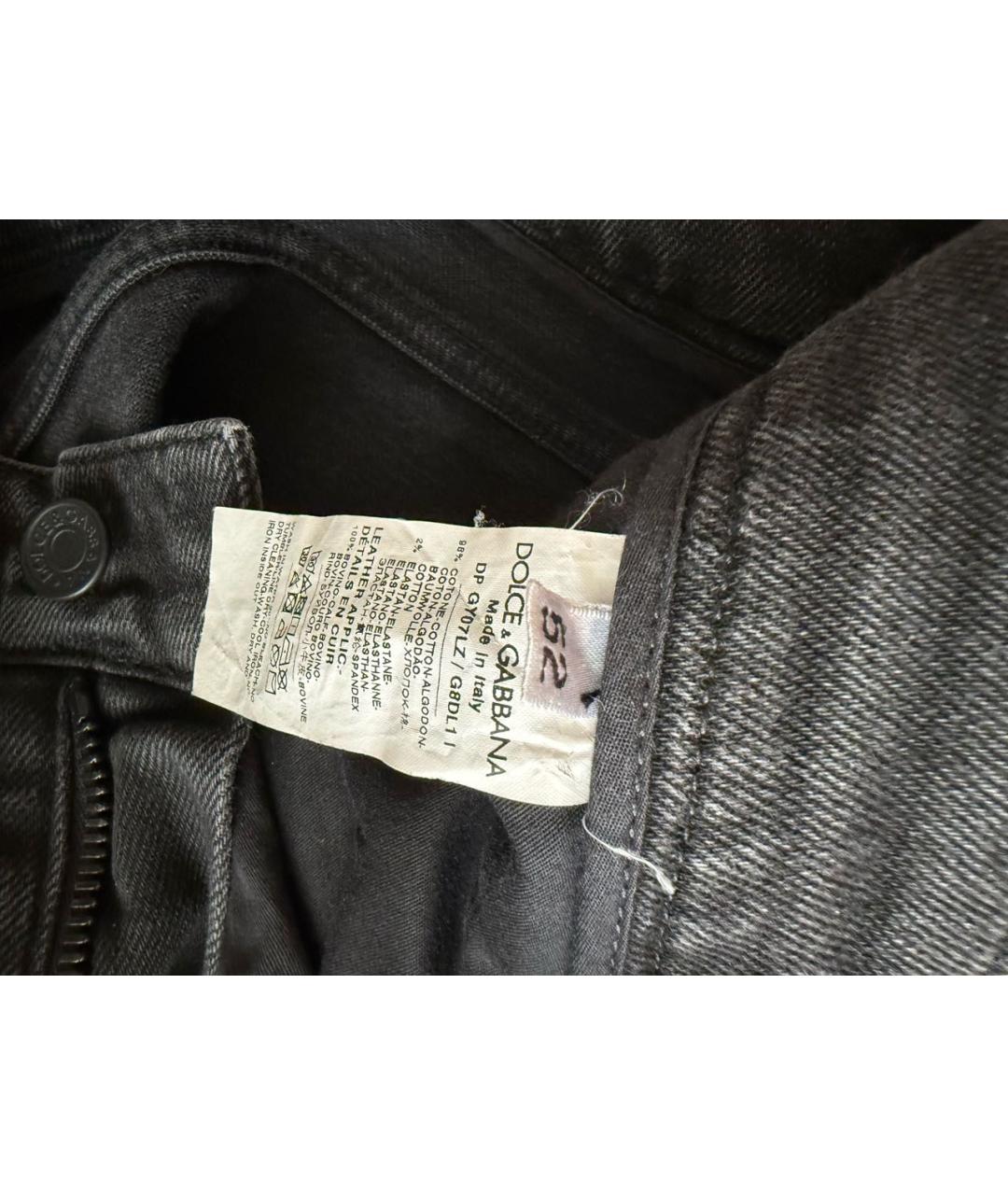 DOLCE&GABBANA Черные хлопковые джинсы скинни, фото 8