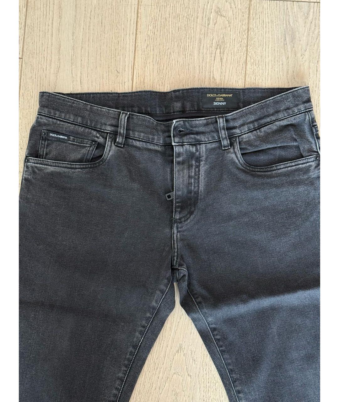 DOLCE&GABBANA Черные хлопковые джинсы скинни, фото 3