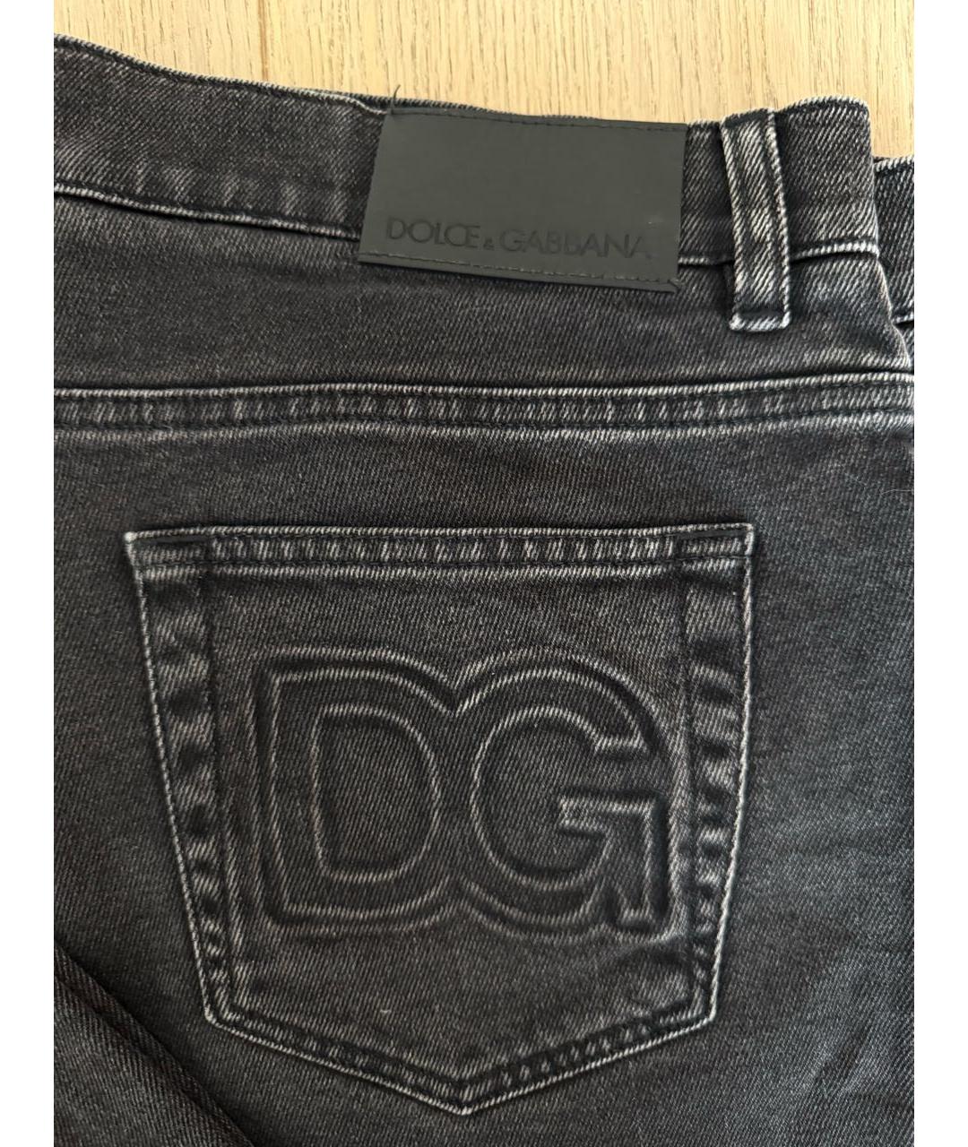 DOLCE&GABBANA Черные хлопковые джинсы скинни, фото 6
