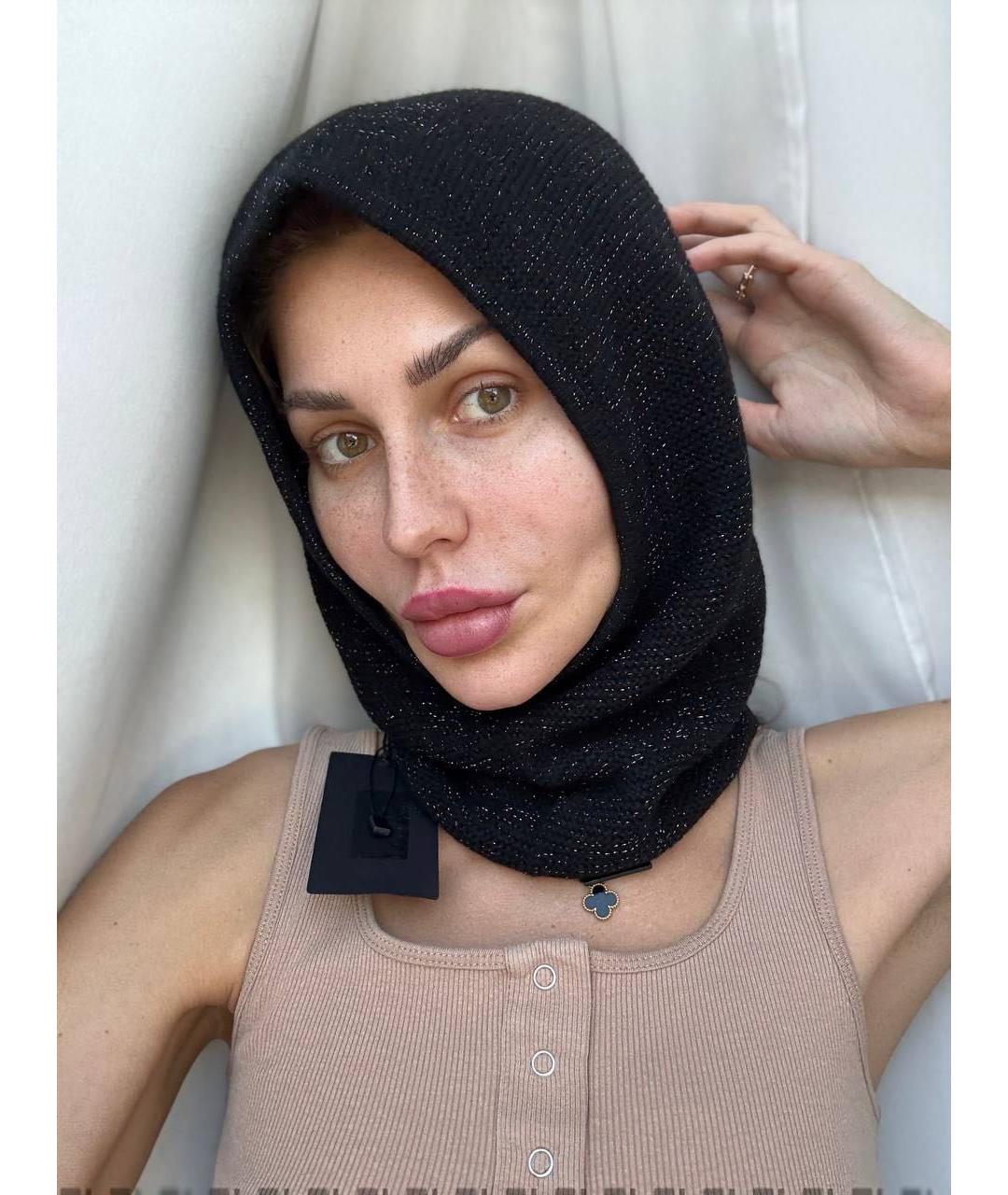 SAINT LAURENT Черная шапка, фото 6