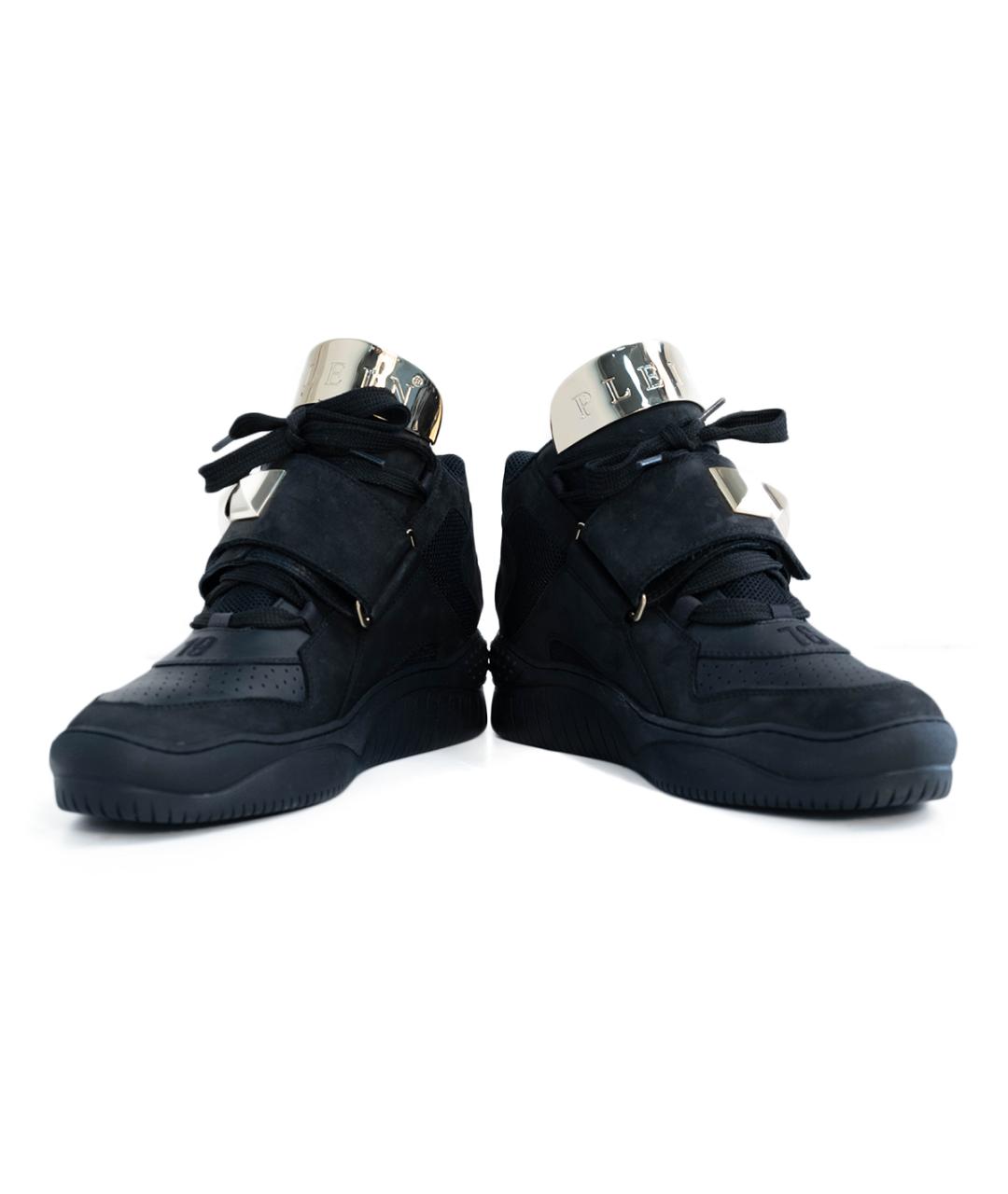 PHILIPP PLEIN Черные кожаные кеды, фото 4