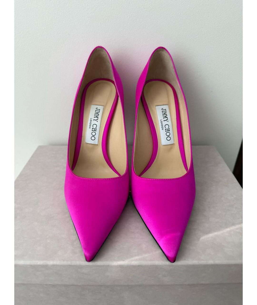 JIMMY CHOO Фуксия текстильные туфли, фото 2
