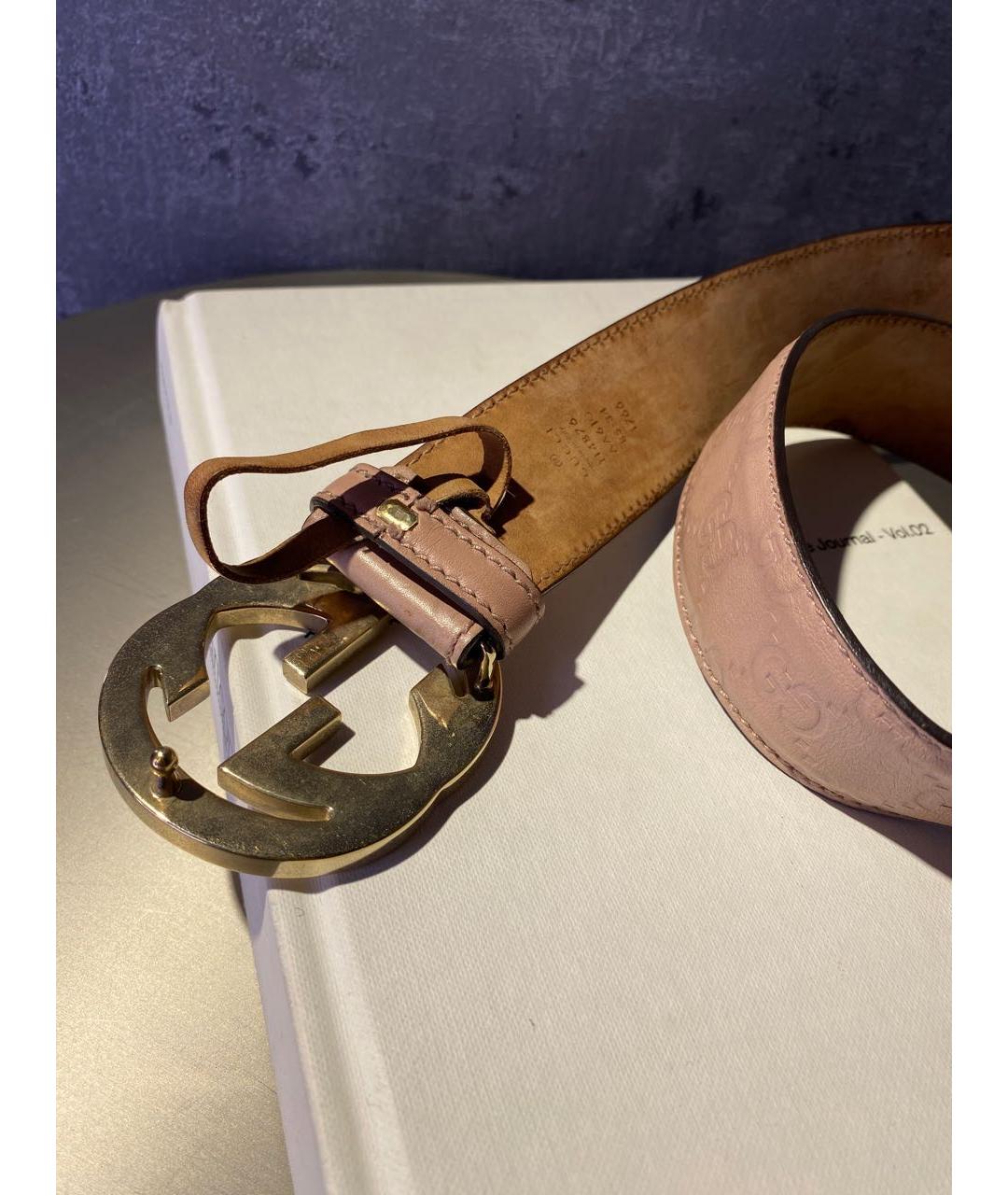 GUCCI Розовый кожаный ремень, фото 6