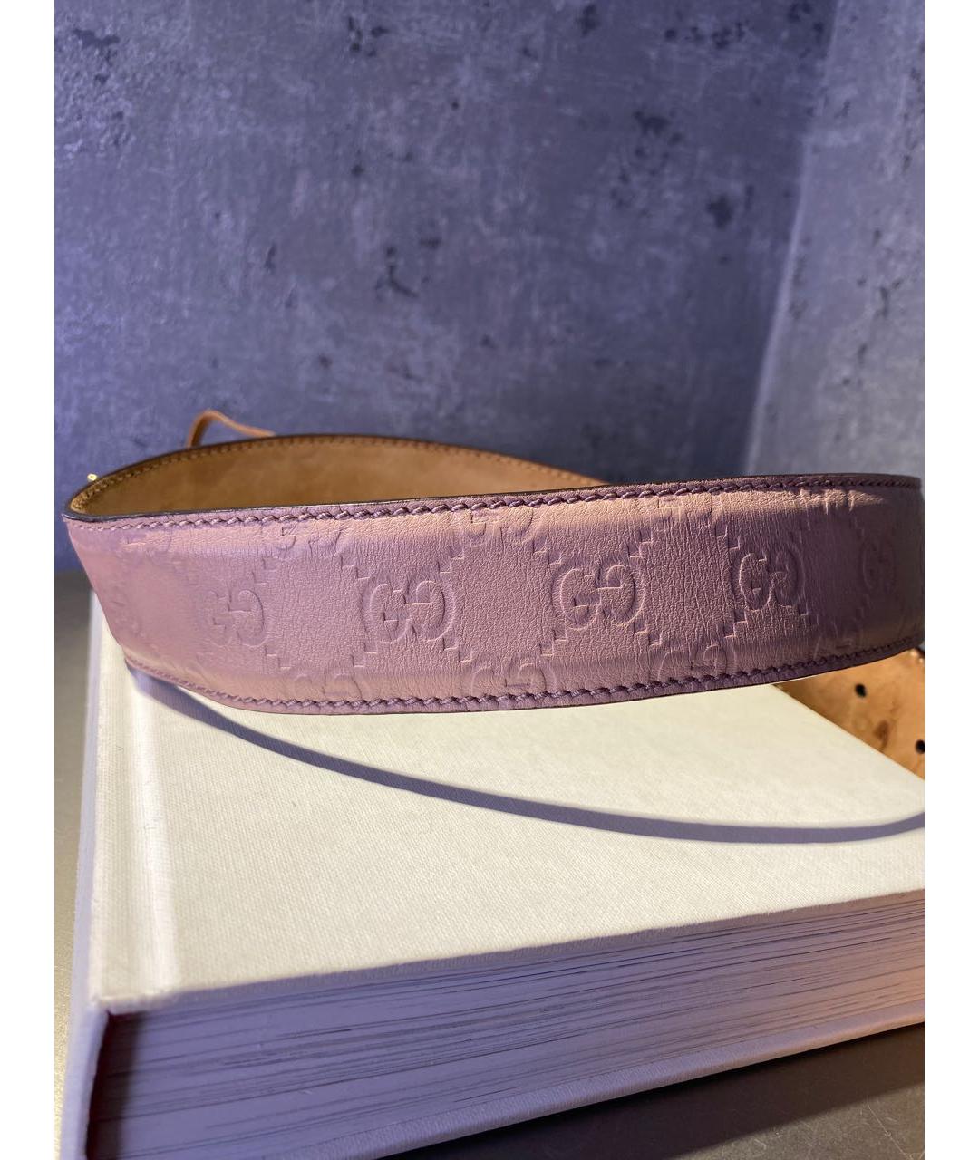 GUCCI Розовый кожаный ремень, фото 3