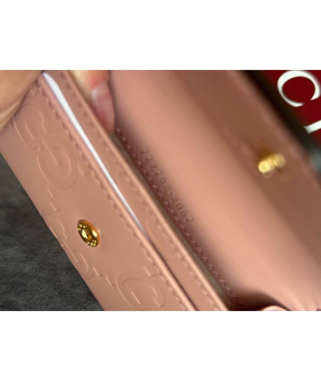 GUCCI Розовый кожаный кардхолдер, фото 4