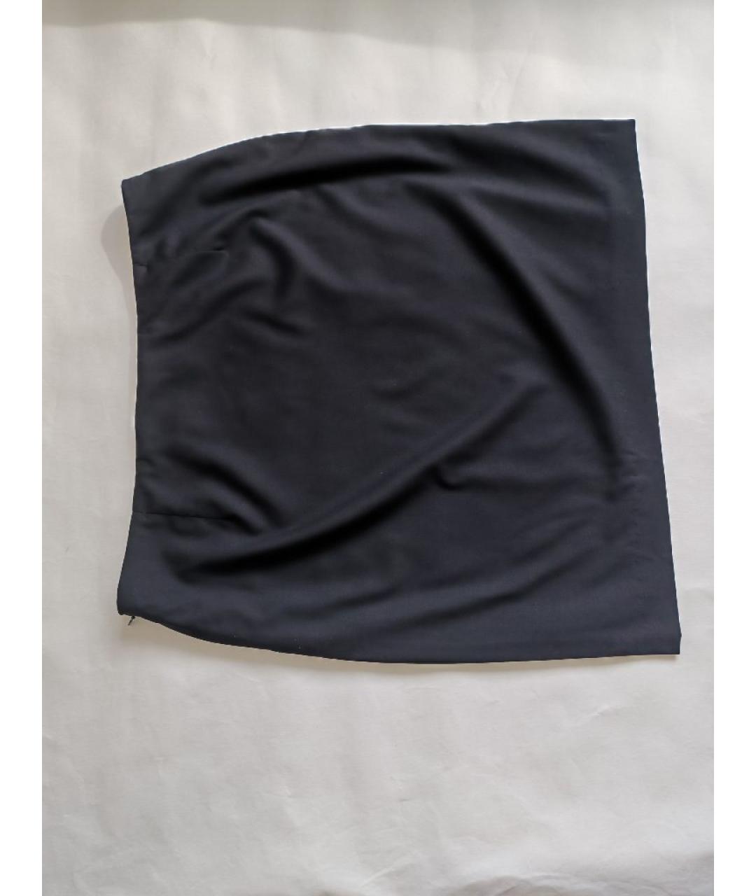 JIL SANDER Черная шерстяная юбка миди, фото 7