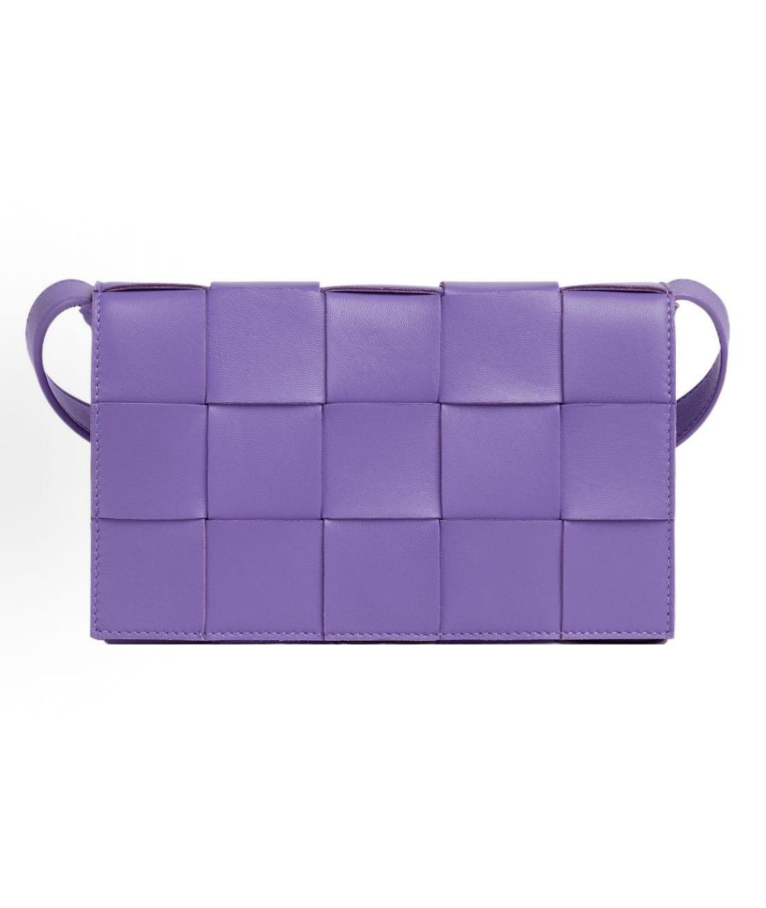 BOTTEGA VENETA Фиолетовая кожаная сумка через плечо, фото 1