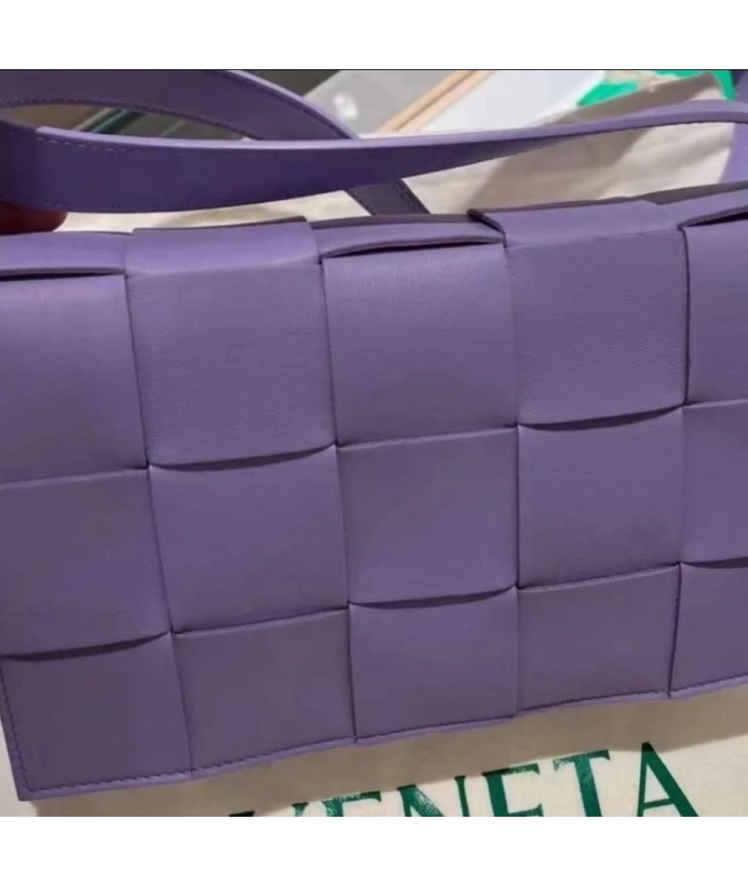 BOTTEGA VENETA Фиолетовая кожаная сумка через плечо, фото 3
