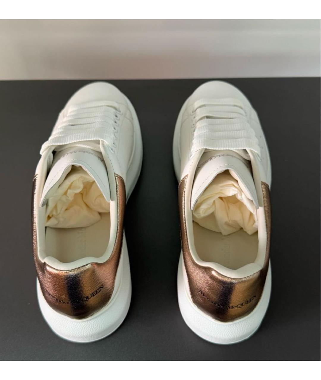 ALEXANDER MCQUEEN Белые кожаные кеды, фото 3