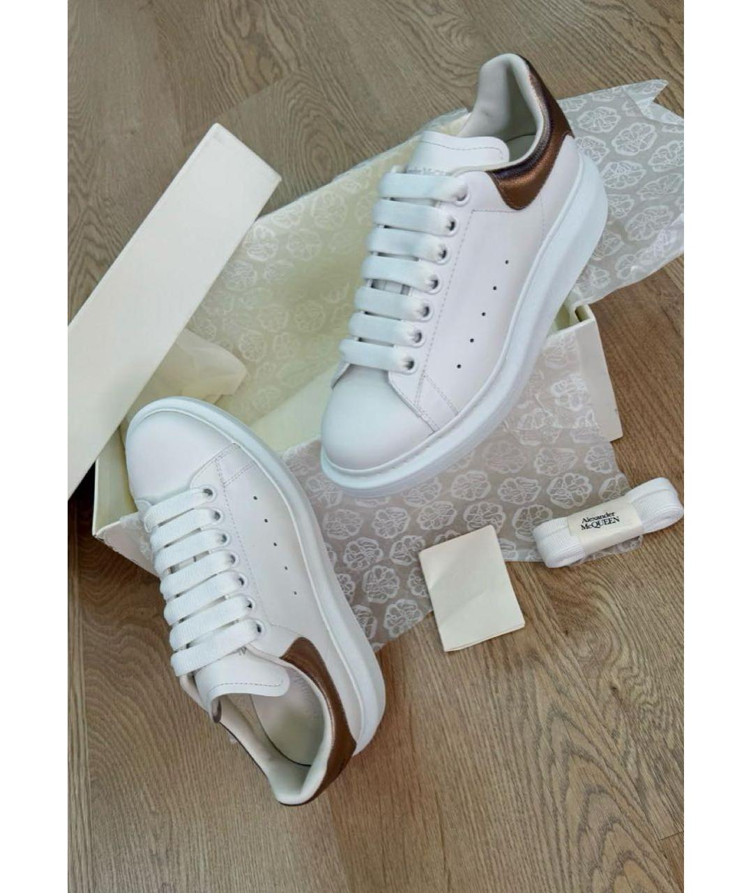 ALEXANDER MCQUEEN Белые кожаные кеды, фото 5