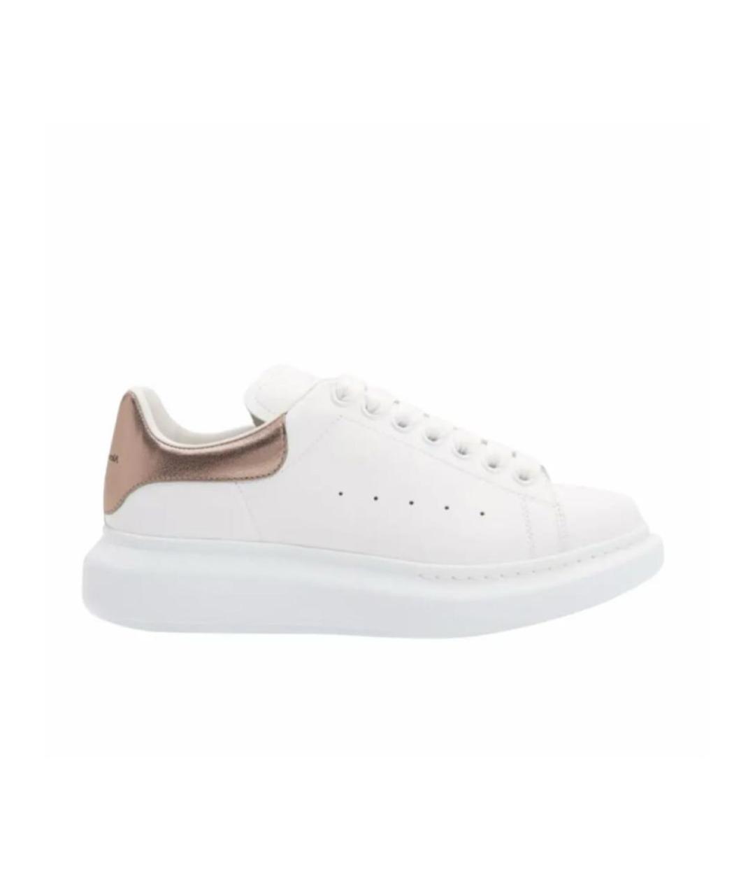 ALEXANDER MCQUEEN Белые кожаные кеды, фото 1