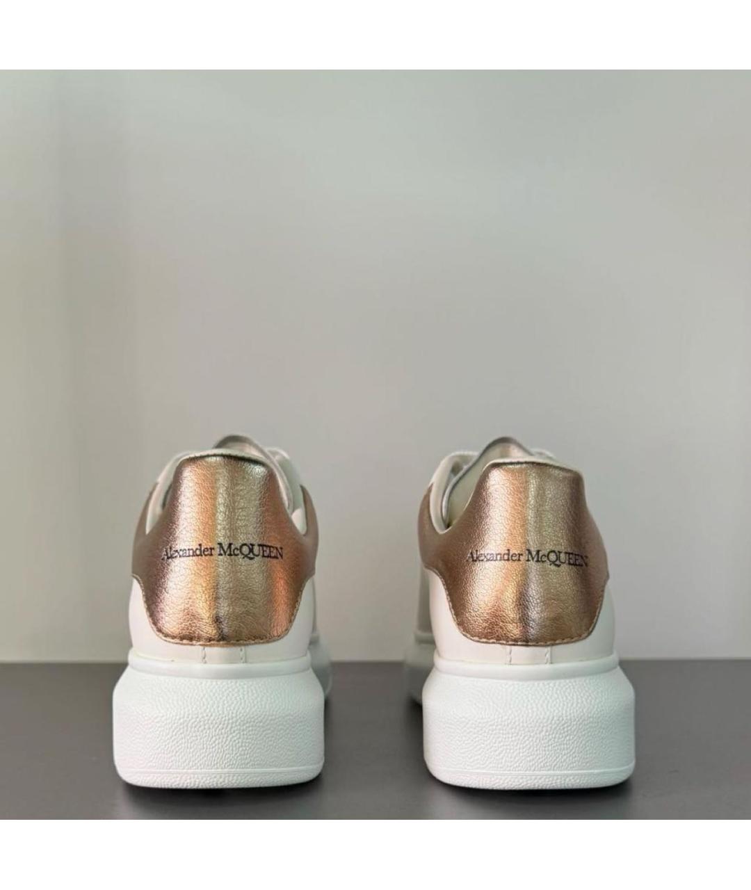 ALEXANDER MCQUEEN Белые кожаные кеды, фото 4