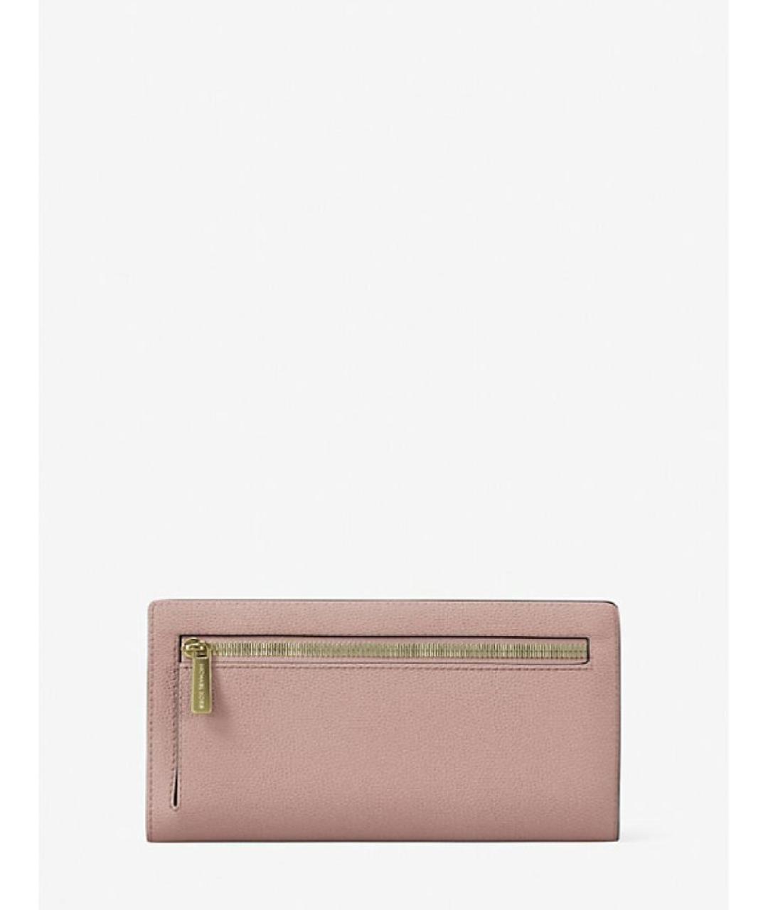 MICHAEL KORS Розовый кожаный кошелек, фото 3