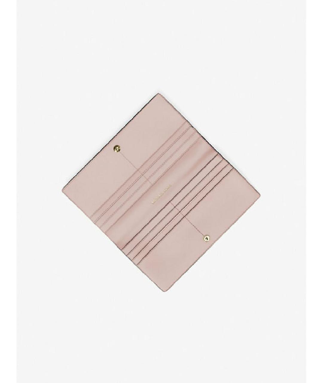 MICHAEL KORS Розовый кожаный кошелек, фото 2