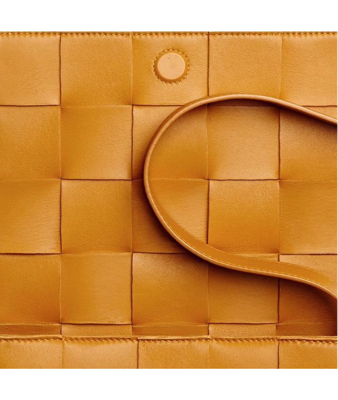 BOTTEGA VENETA Оранжевая кожаная сумка через плечо, фото 3