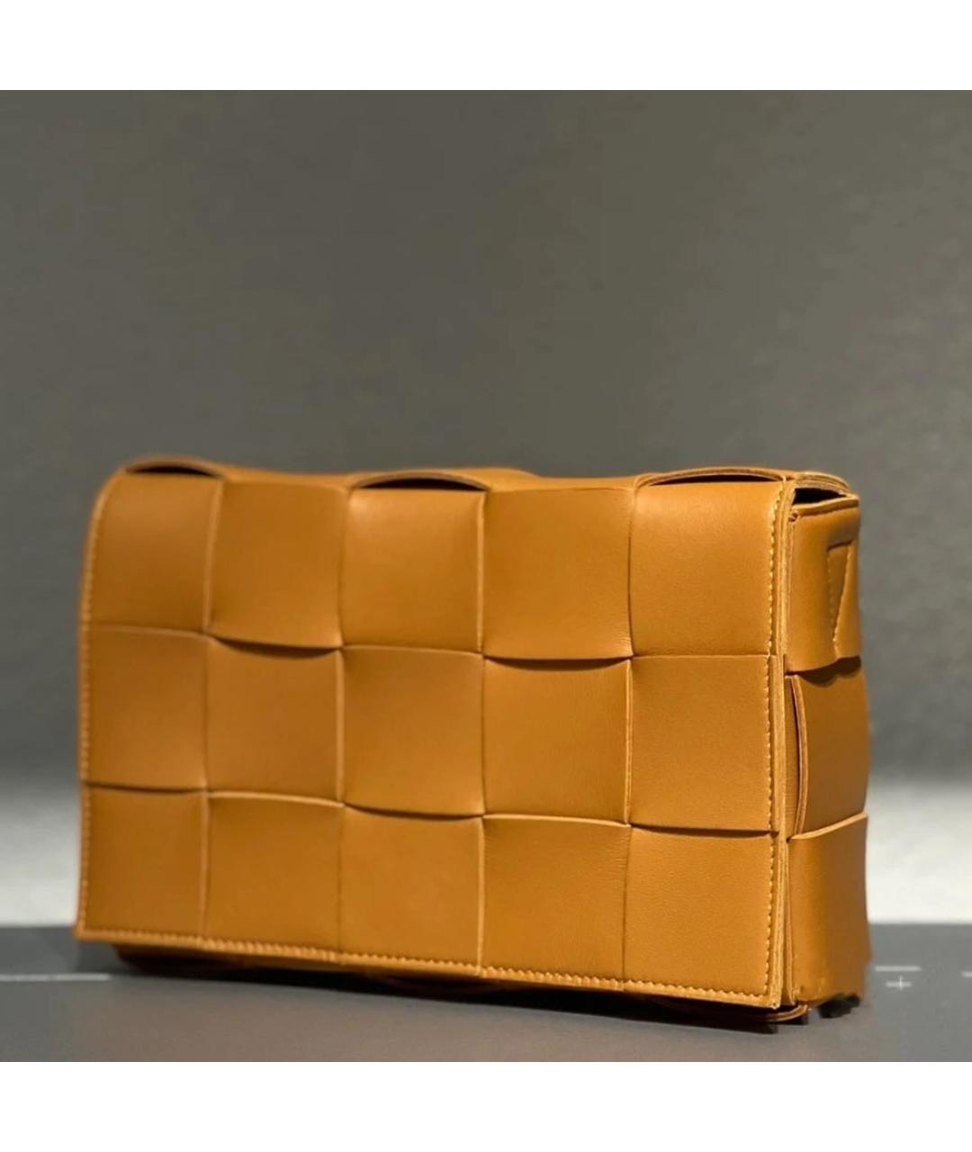 BOTTEGA VENETA Оранжевая кожаная сумка через плечо, фото 2