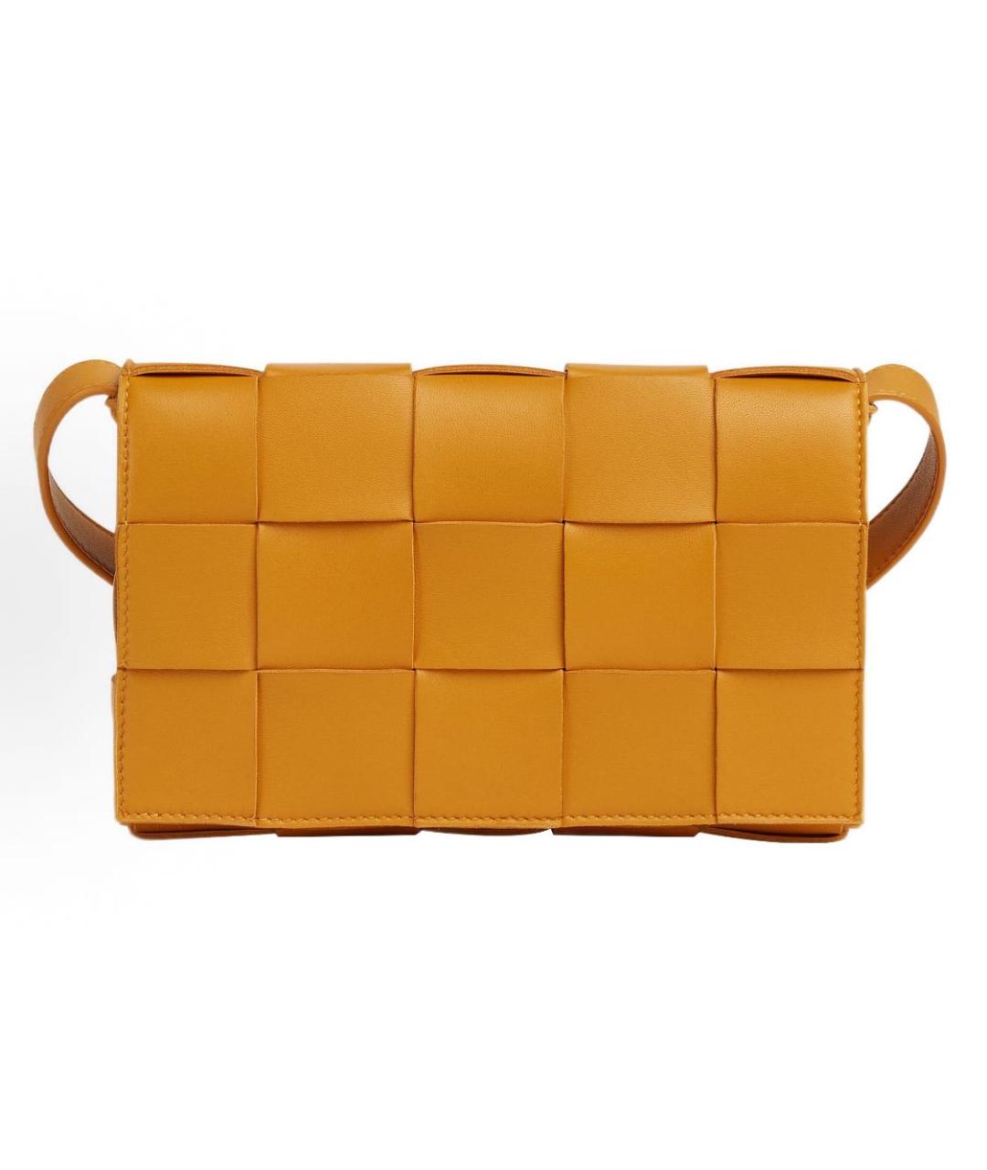 BOTTEGA VENETA Оранжевая кожаная сумка через плечо, фото 1