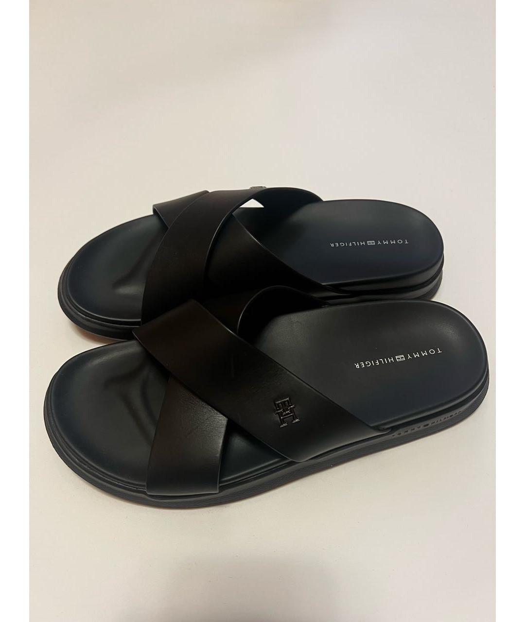CALVIN KLEIN Черные сандалии из искусственной кожи, фото 2