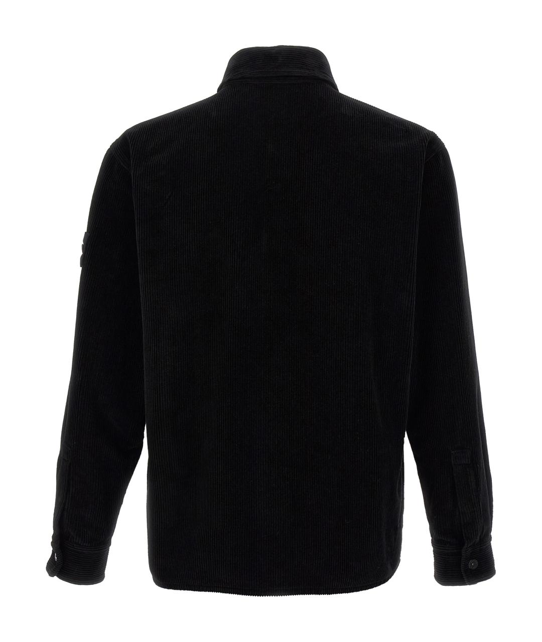 STONE ISLAND Черная хлопковая кэжуал рубашка, фото 2