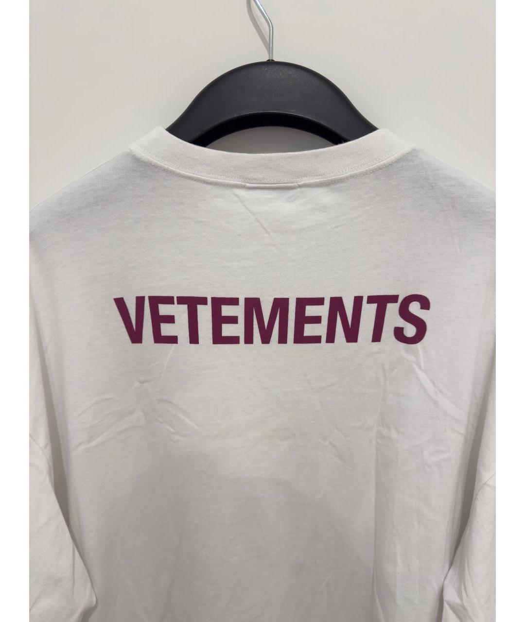 VETEMENTS Белая хлопковая футболка, фото 5