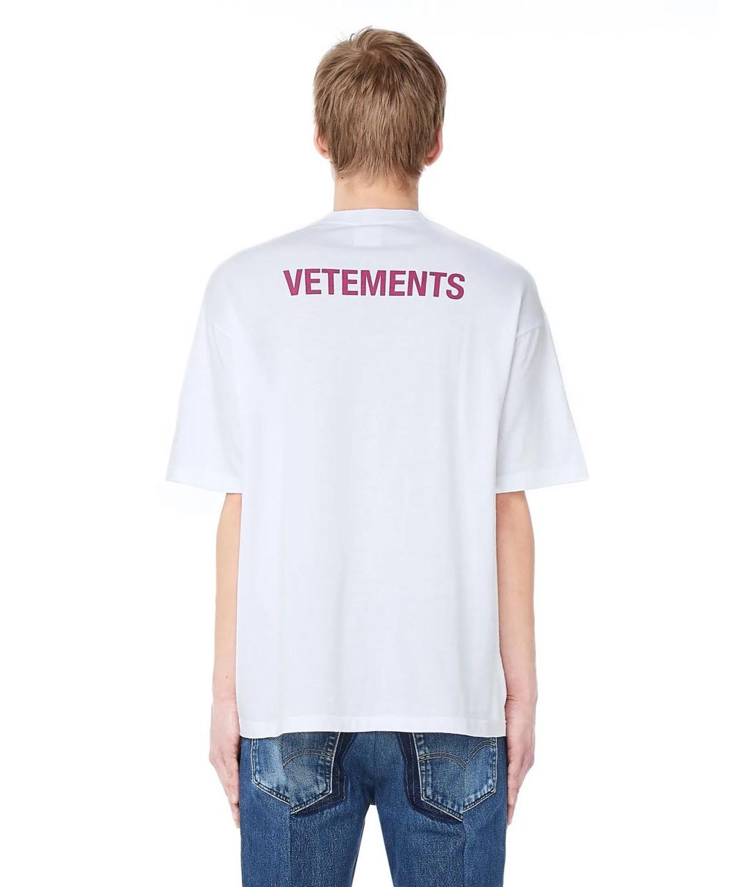 VETEMENTS Белая хлопковая футболка, фото 8