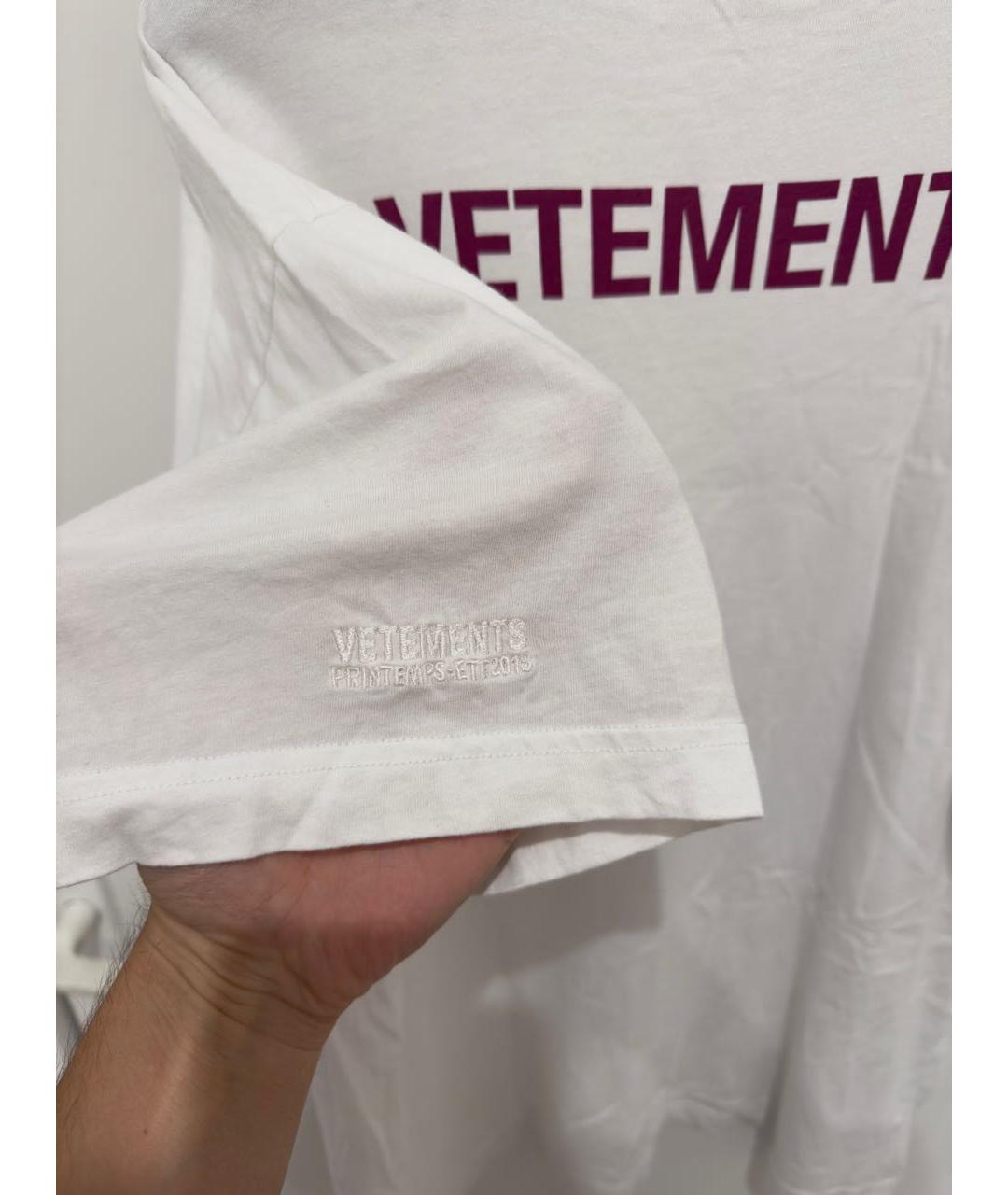 VETEMENTS Белая хлопковая футболка, фото 6
