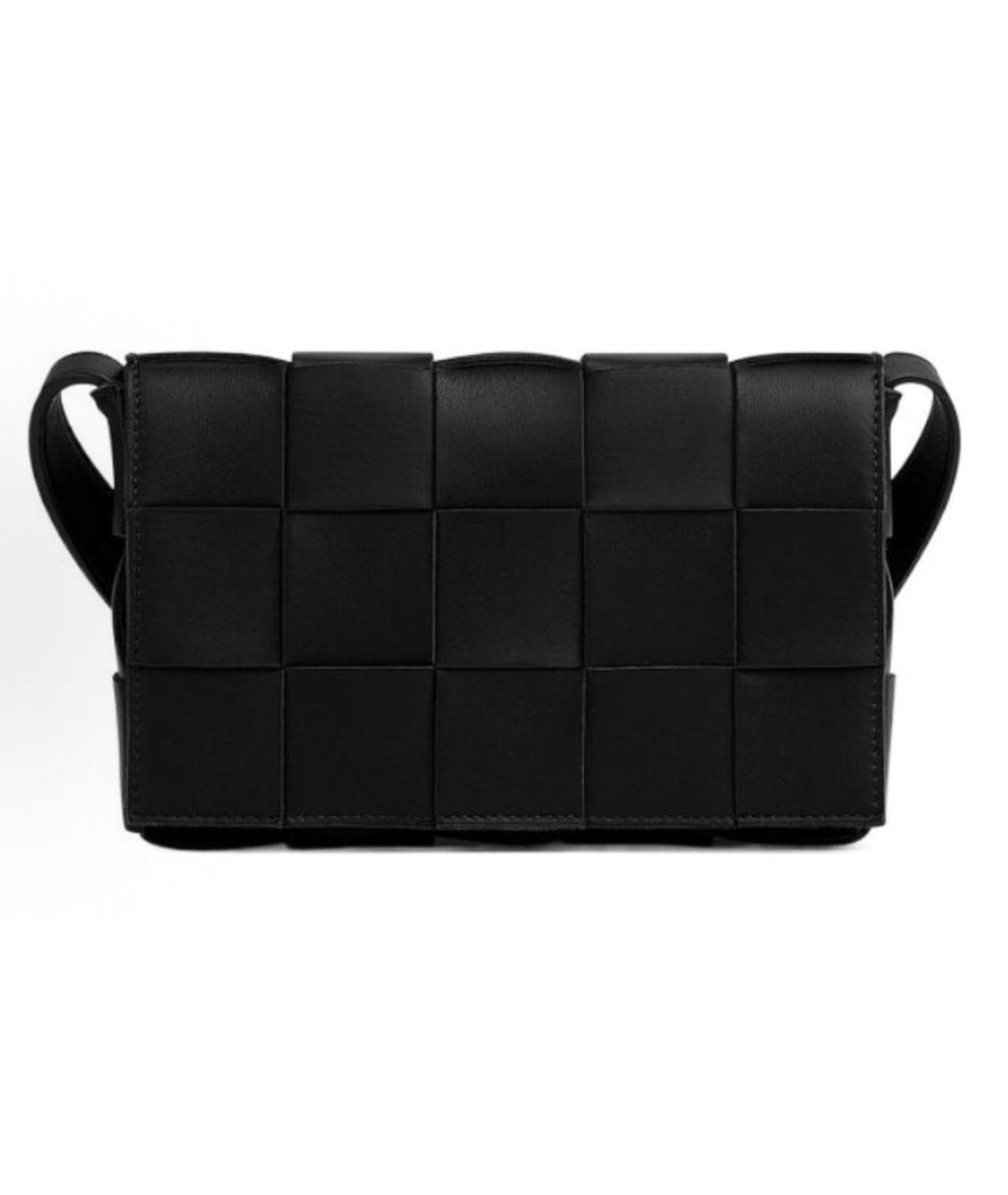 BOTTEGA VENETA Черная кожаная сумка через плечо, фото 1