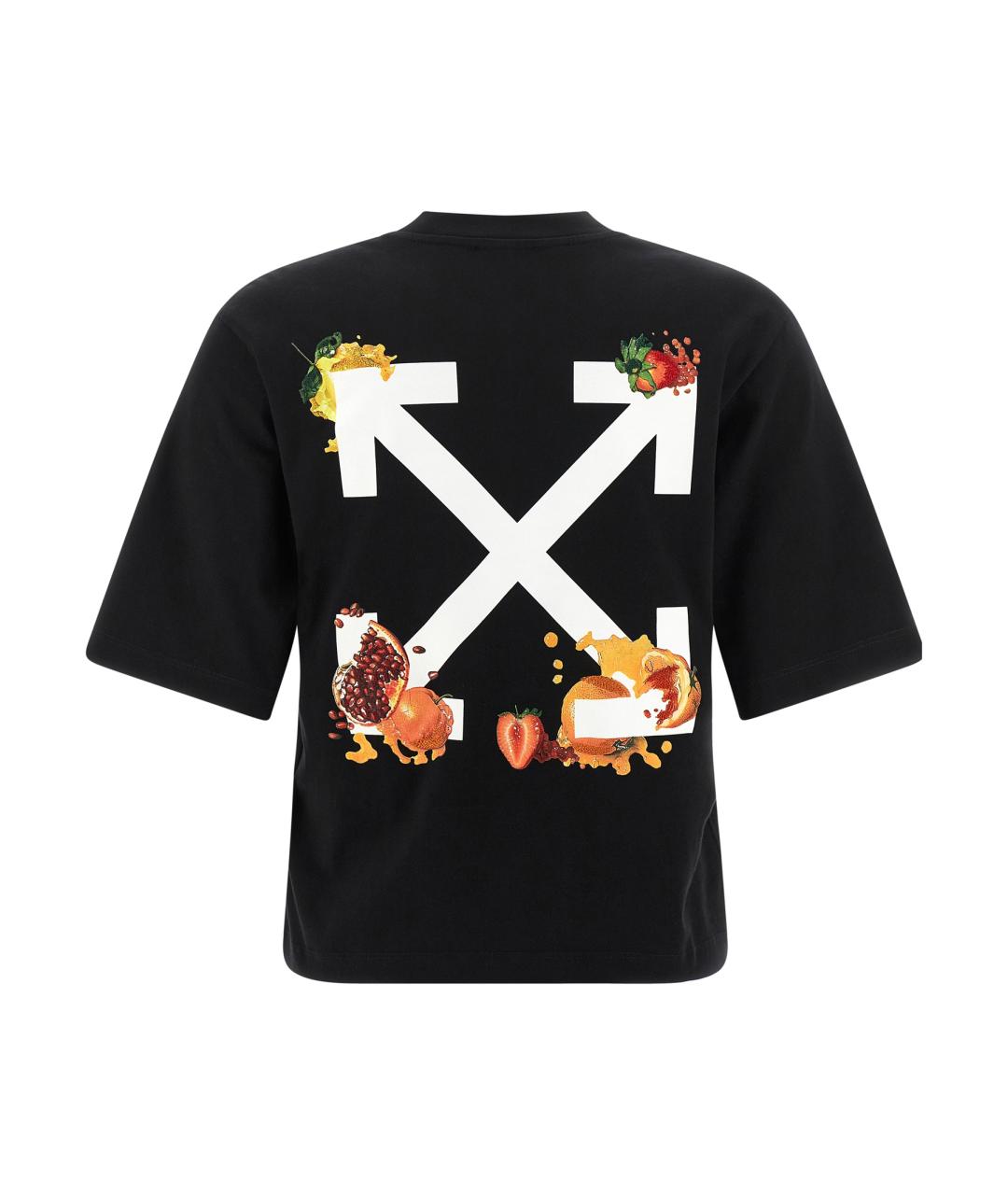 OFF-WHITE Черная хлопковая футболка, фото 2