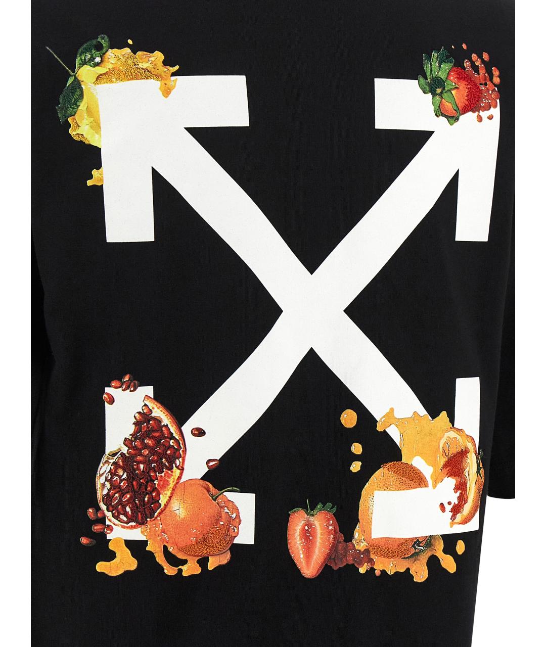 OFF-WHITE Черная хлопковая футболка, фото 4