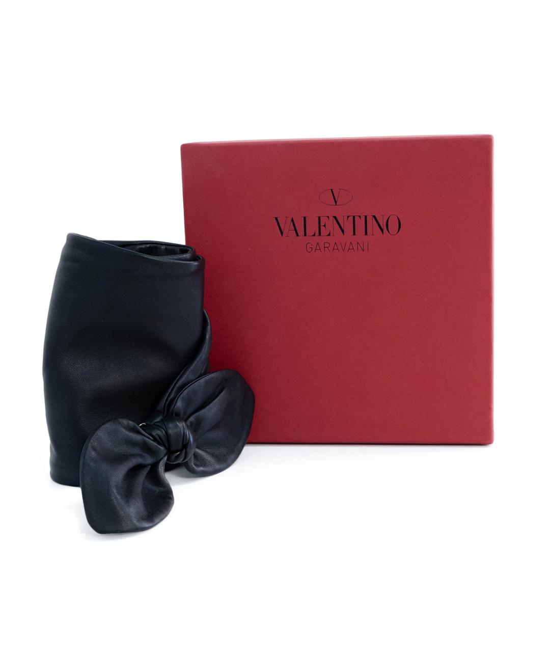 VALENTINO Черный кожаный ремень, фото 5