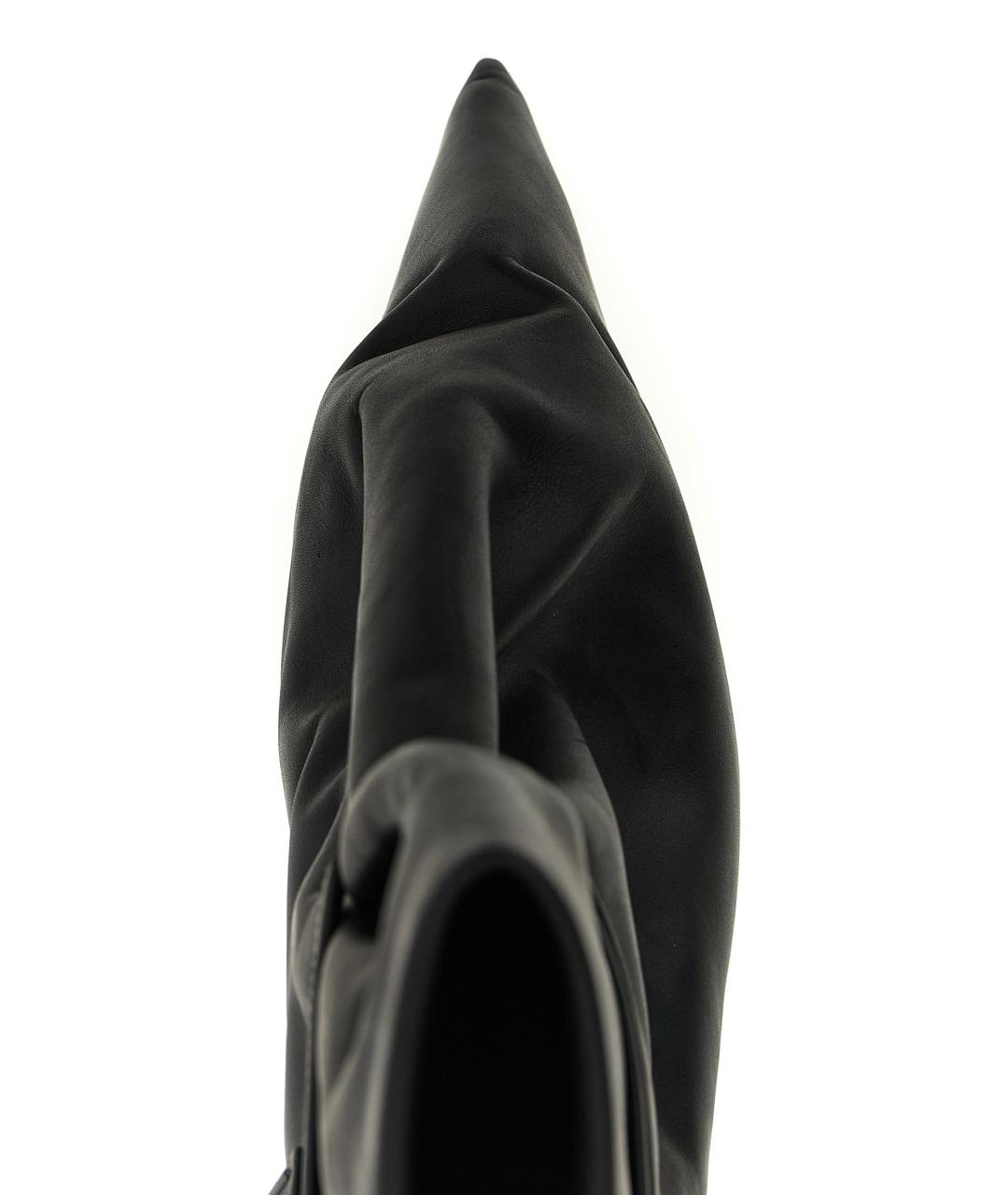 RICK OWENS Черные кожаные ботильоны, фото 4