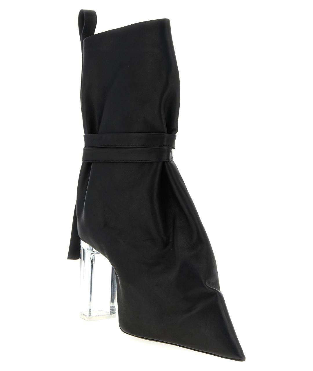 RICK OWENS Черные кожаные ботильоны, фото 2