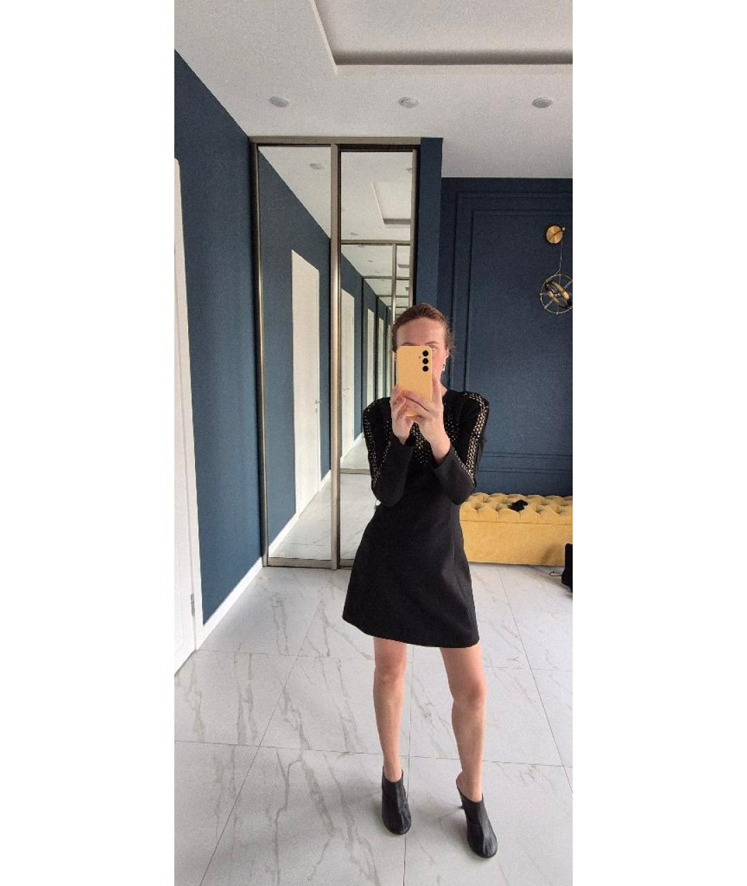 VERSACE COLLECTION Черное полиэстеровое вечернее платье, фото 9