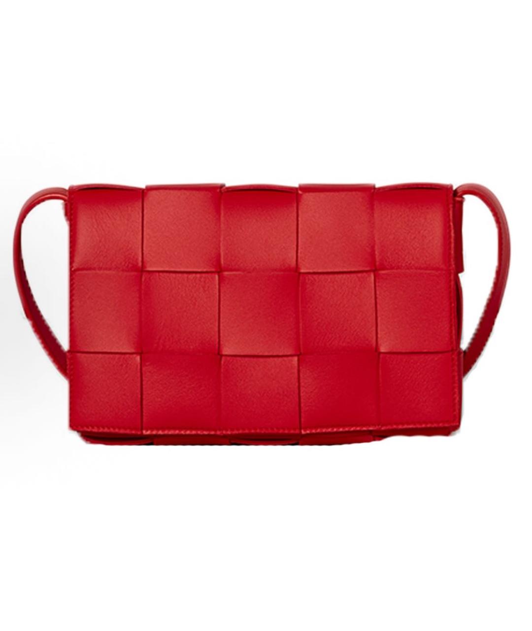 BOTTEGA VENETA Красная кожаная сумка через плечо, фото 1
