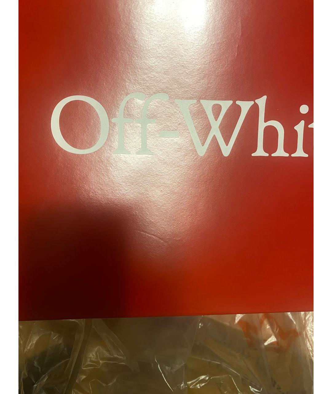 OFF-WHITE Красная кожаная сумка с короткими ручками, фото 6