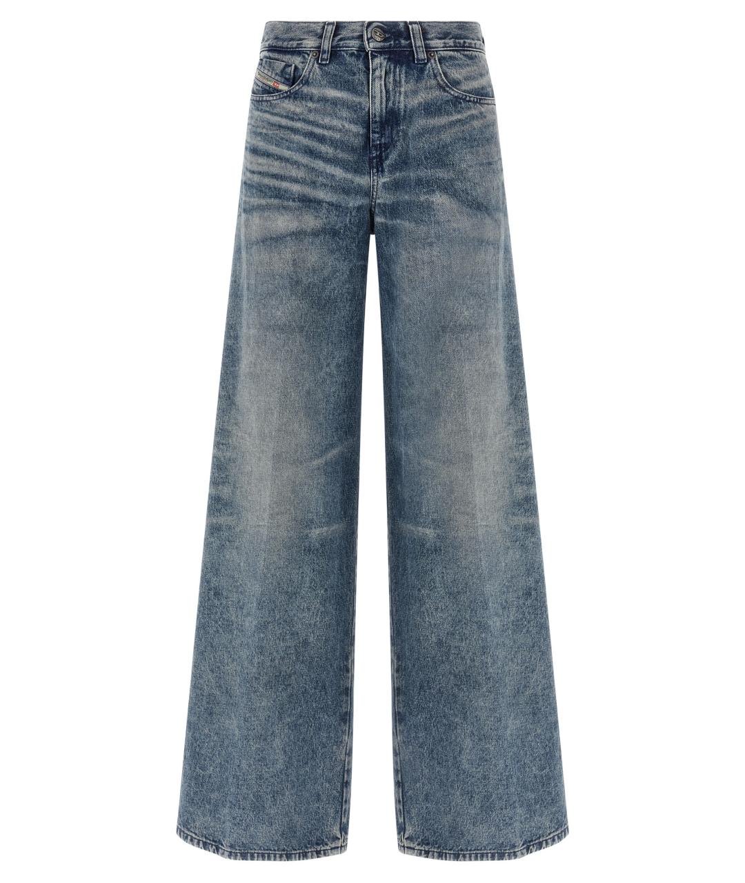 DIESEL Голубые хлопковые прямые джинсы, фото 1