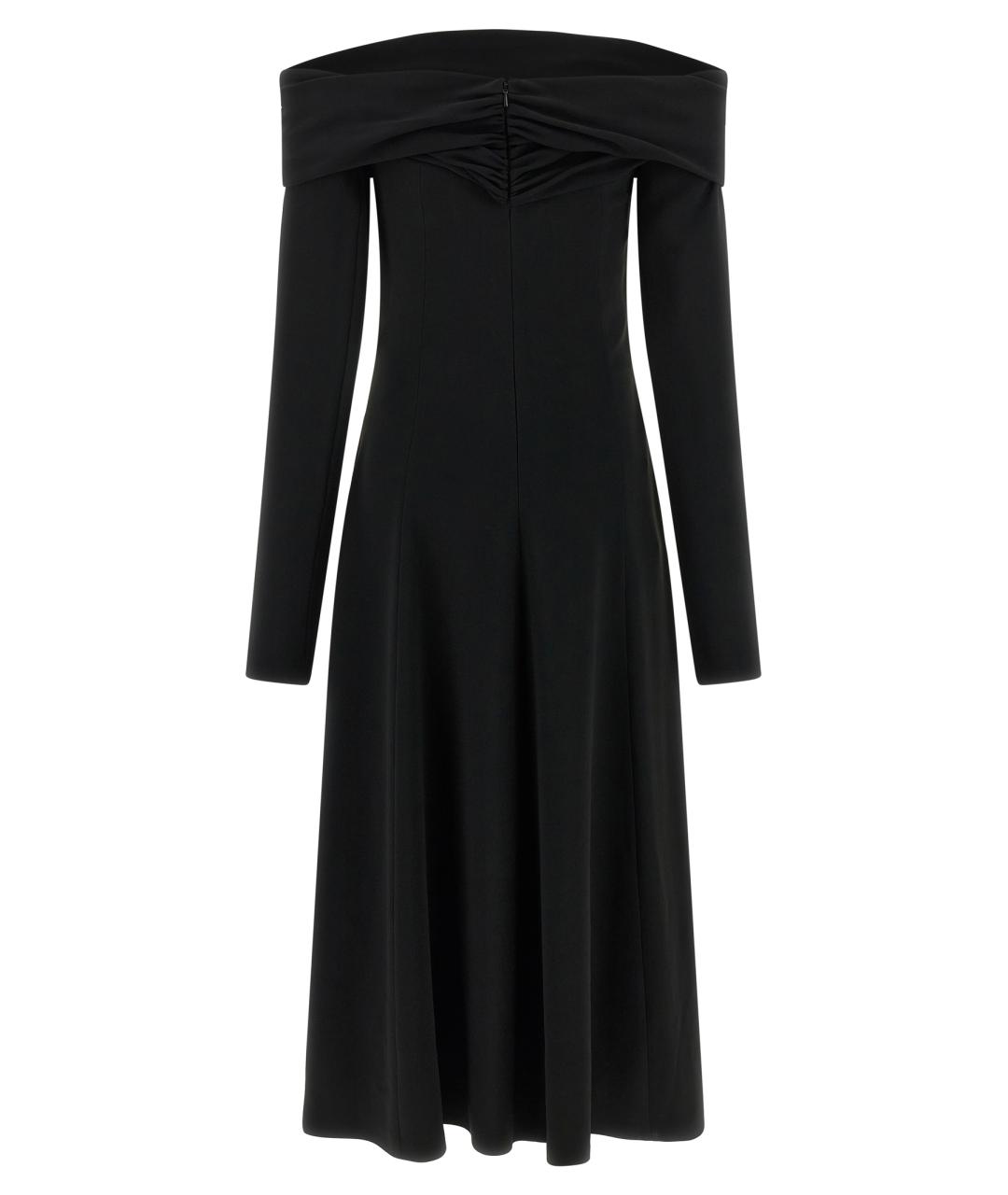 ALBERTA FERRETTI Черная вискозная юбка миди, фото 3