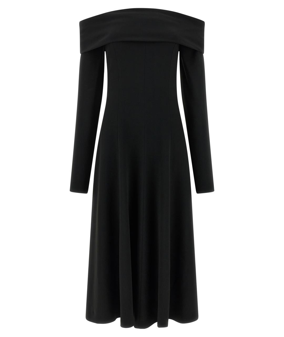 ALBERTA FERRETTI Черная вискозная юбка миди, фото 1