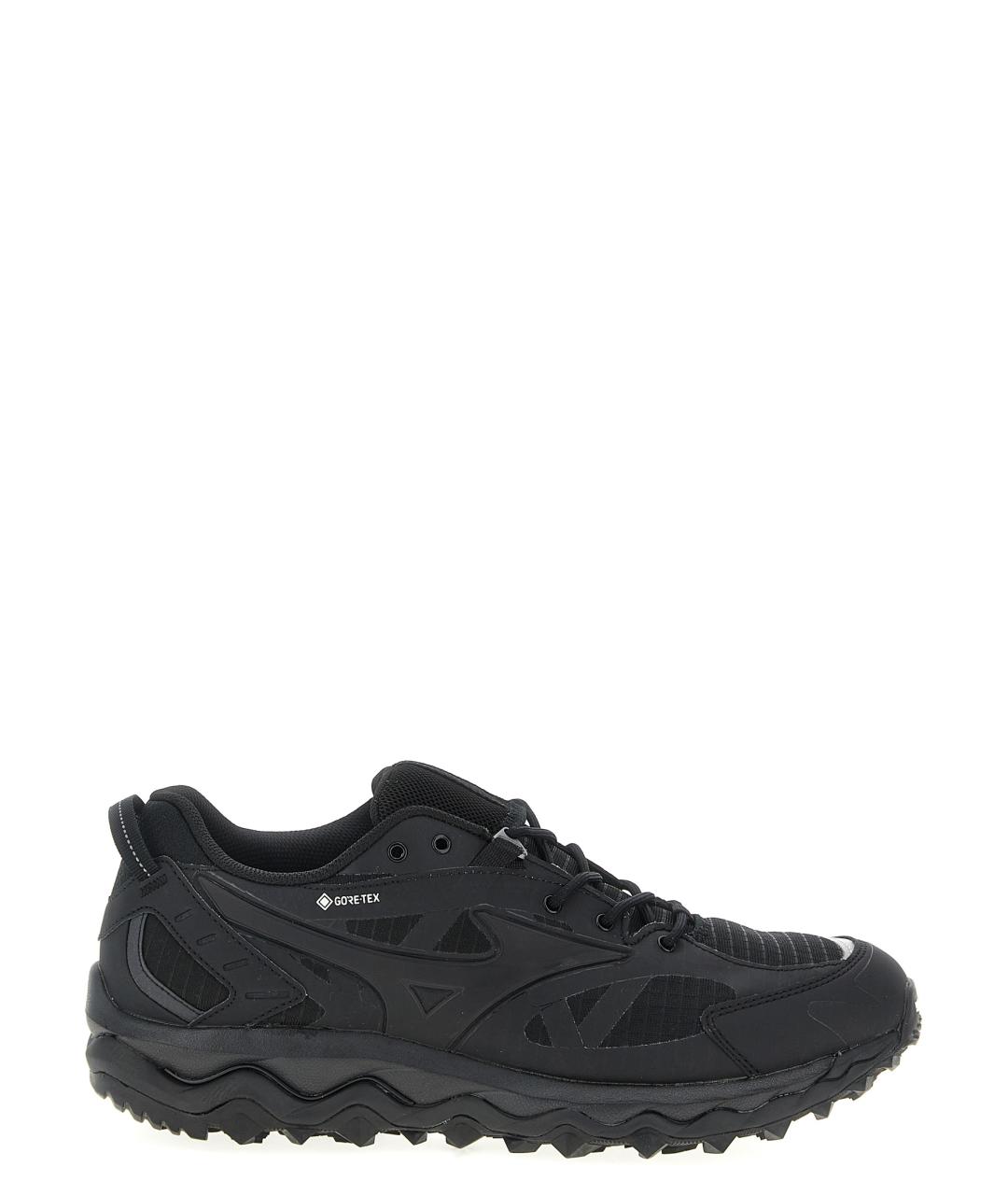 MIZUNO Черные синтетические низкие кроссовки / кеды, фото 1